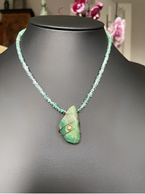 Aventurine on a Aquamarine necklace