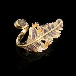 feather large ring burnished