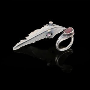 feather large ring dark