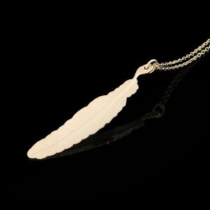 feather pendant gold