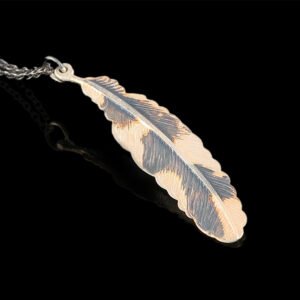 feather pendant two tone