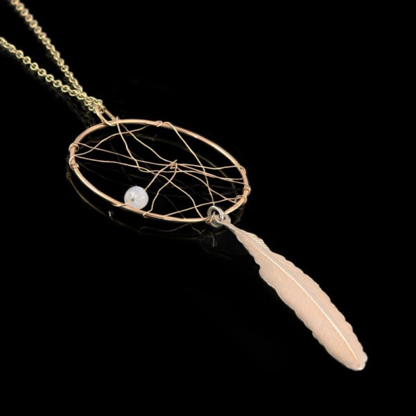 dream pendant dreamcatcher gold moonstone gold chain