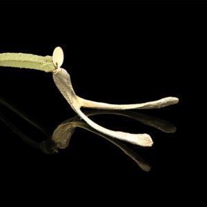 dream wishbone pendant gold green suede