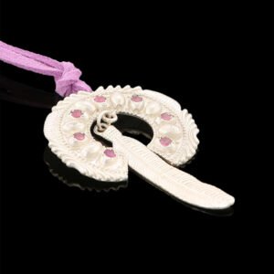 dreams aztec pendant tourmaline pink suede