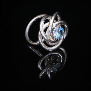 Cosmic ring silver blue